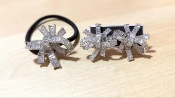 큐빅 지르코니아 리본, 트위스트 귀찌 & 머리끈 세트