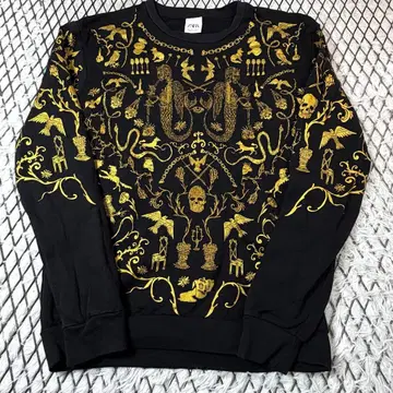 ZARA 자라 긴팔 맨투맨 트레이닝복 올 패턴 자수 스컬 바로크