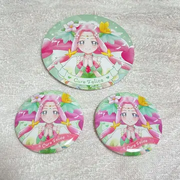 프리큐어 하트풀 리본 카페 캔뱃지 코스터 페리체