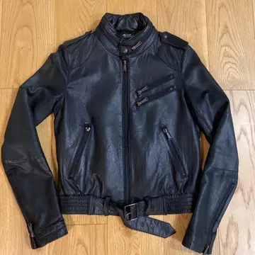 마우지 moussy 가죽 싱글 라이더 자켓 천연 가죽 자켓