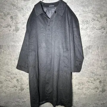 캐시미어 코트 캐시미어 100% 그레이 롱 코트 남성용 코트 고급