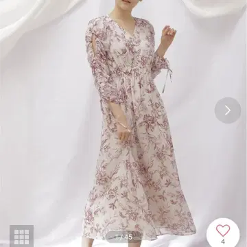 질 바이 질 스튜어트 빅 플라워 셔링 원피스