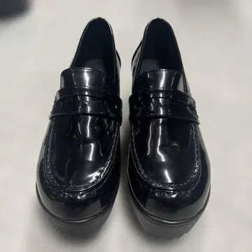 GRL 블랙 로퍼 플랫폼 힐