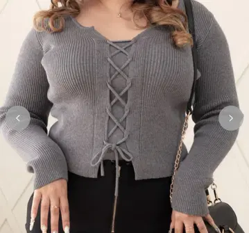 시마무라 라무짱 스핀들 니트 풀오버 그레이 4L