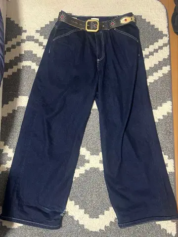 ZARA 배기 데님 네이비 EU42