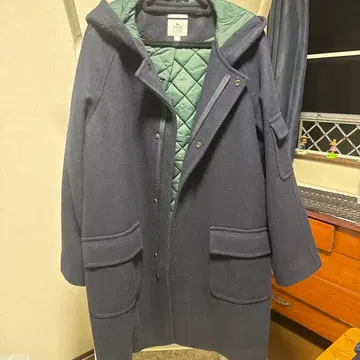 LACOSTE 중고품 대방출 LACOSTE 네이비 더플 코트