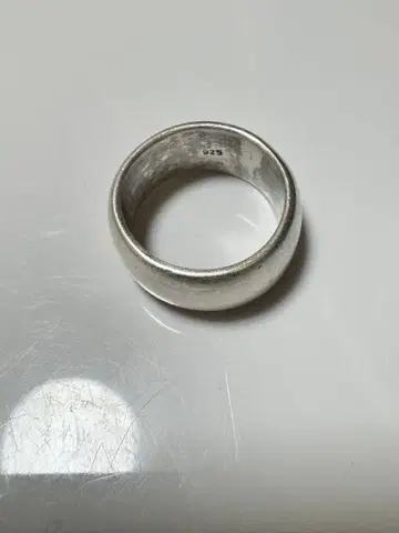 실버 925 심플 밴딩 링