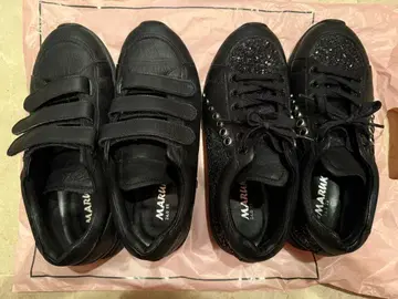 마르코 오쏘틱스 스니커즈 블랙 24cmEE 사이즈 2족 세트