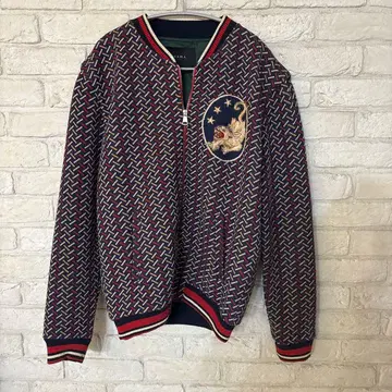 ZARA 자수 네이비 레드 블루종