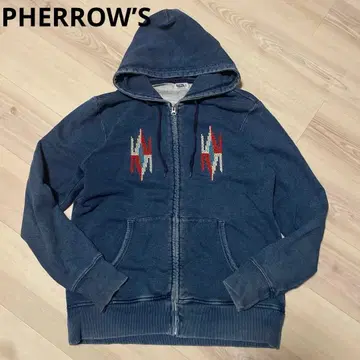 PHERROW'S 인디고 풀 집업 후드티