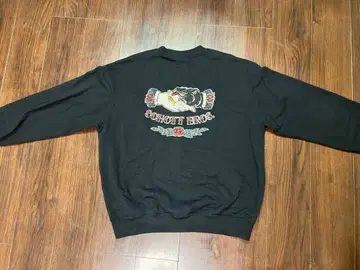 SCHOTT BROS. 블랙 크루넥 맨투맨