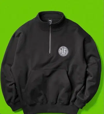 HUF 하프 지퍼 맨투맨