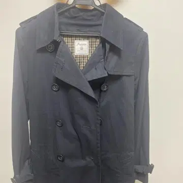 TOPKAPI 탑카피 네이비 더블 브레스트 트렌치코트