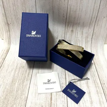 스와로브스키 2연 팔찌 골드