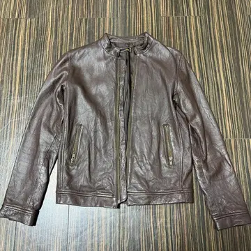 Vestiaire 브라운 싱글 라이더 자켓 양가죽