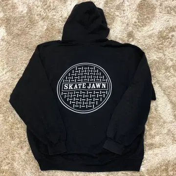 SKATE JAWN 블랙 후드티 XL