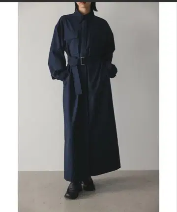 STYLEMIXER 빅 포켓 셔츠 원피스 베이지