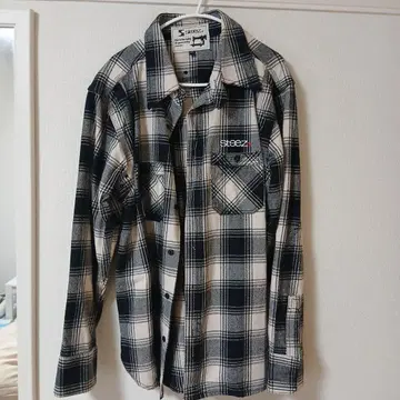 steez 플란넬 셔츠 XL 블랙/화이트 체크