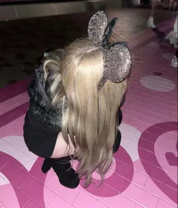 블랙 나일론 후드 부착 퍼 자켓