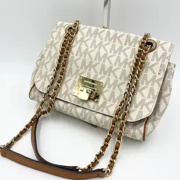 [새상품급] MICHAEL KORS 마이클코어스 숄더백 MK 패턴 화이트