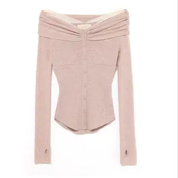 andmary Shannon 튤 니트 탑 핑크