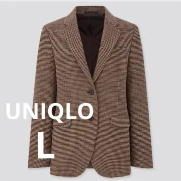 유니클로 하운드투스 체크 패턴 자켓