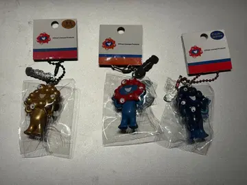 미야쿠미야쿠 스트랩 3종 오사카 만박 글리터 골드 컬러 입체 키링