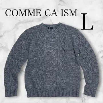 [ 미사용 새상품 ] 컴시즘 케이블 니트 L 그레이 울 알파카 혼방