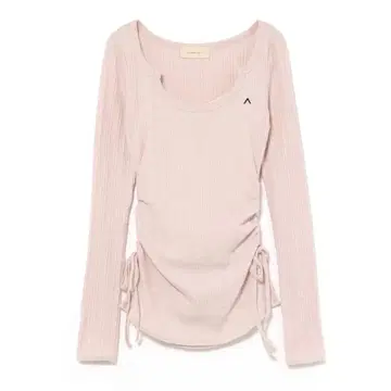 andmary Lala shirring ribbon tops pink