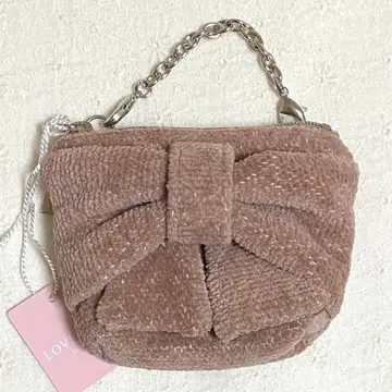 페이러 리본 파우치 베이지