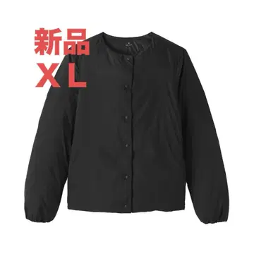 이번 시즌 모델 여성 무인양품 경량 다운 포켓터블 노카라 자켓 블랙 M