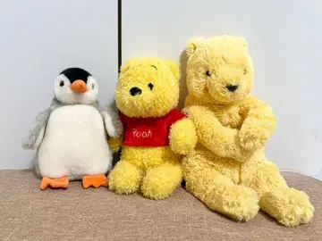 푸우와 펭귄 봉제 인형 세트