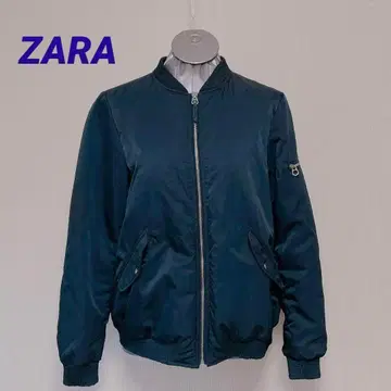 ZARA trf 플라이트 자켓 MA-1 스타일 충전솜 블루종 블랙 네이비