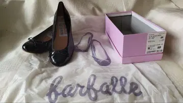 파르팔레 블랙 에나멜 발레 슈즈 펌프스 size 41 (25.5)