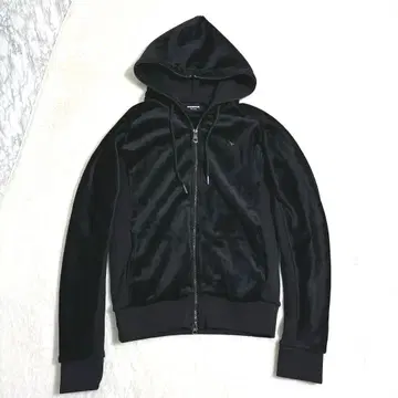 1PIU1UGUALE3 RELAX 집업 후드티 벨로아 블랙 L 사이즈