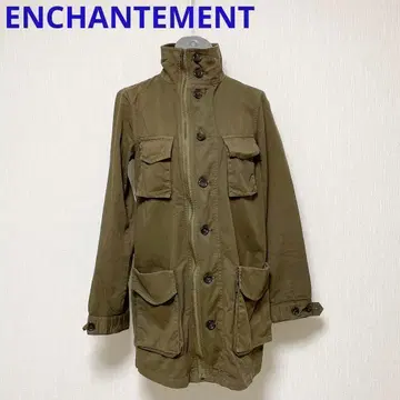 ENCHANTEMENT 밀리터리 롱 코트 자켓 올리브