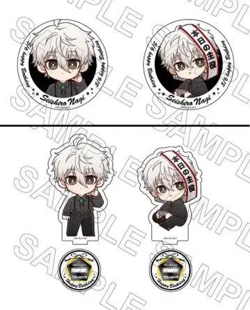 나기 세이시로 블루 록 벌스데이 아크릴 스탠드 세트 & 캔뱃지 세트