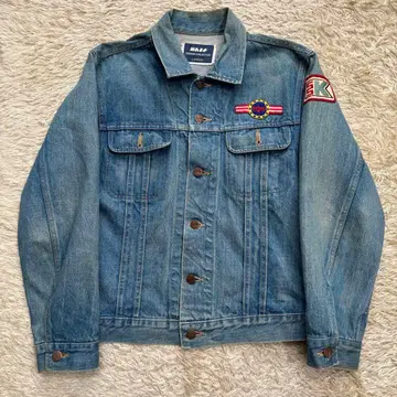 레어 재팬 빈티지 일본 하프 데님 자켓 G 자켓 L 와펜