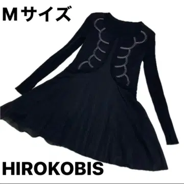 HIROKOBIS 히로코비스 M 사이즈 블랙 니트 원피스 도킹