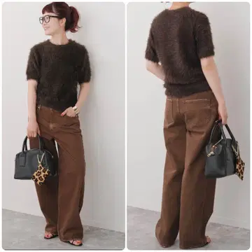 어퍼 하이츠/더 니트 미드라이즈 브라운 24 새상품