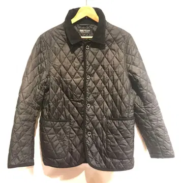 BEAMS HEART 블랙 다이아 퀼팅 자켓