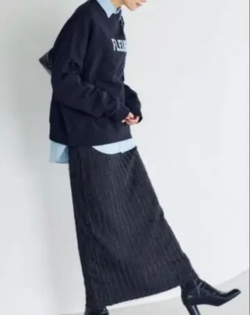 BARNYARDSTORM 프린지 라메 니트 스커트