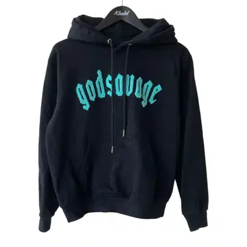 godsvage 후드 부착 후드티 블랙