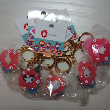 산리오 미야쿠미야쿠 입체 마스코트 클리어 컬러 키링 오사카 간사이 만박