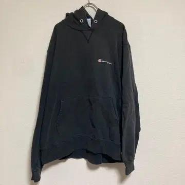 90s 후드티 페이드 USA제 블랙 Champion