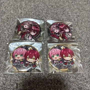 KnightX KnightA 바우군 테루토군 페어 캔뱃지 4개 세트