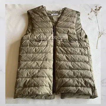 417 EDIFICE 에디피스 다운 자켓 베스트 카키 XL