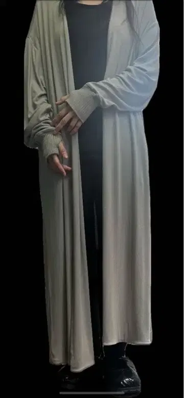 thom krom 톰크롬 라이트 그레이 롱 기장 가디건