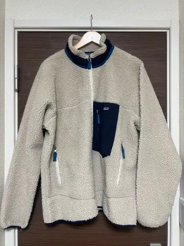 Patagonia 플리스 자켓 XL 베이지/네이비