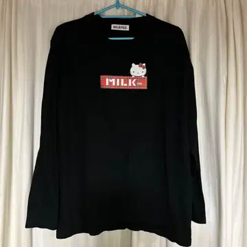 MILKFED. 긴팔 티셔츠 헬로키티 산리오 로고 구제 의류